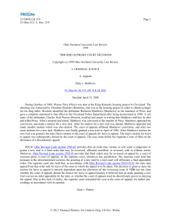 Ohio Supreme Court Decisions, 25 Ohio N.U. L. Rev. 219