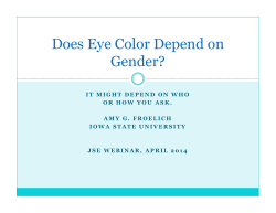 Does Eye Color Depend on Gender?