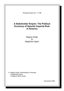 The political economy of Spanish imperial rule revisited