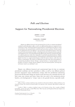 Polls and Elections Support for Nationalizing