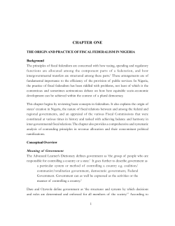 Chapter 1 - Federal Inland Revenue Service