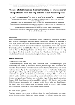 The use of stable isotope dendrochronology for environmental