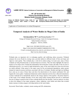 Temporal Analysis of Water Bodies in Mega Cities of India