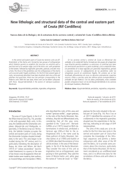New lithologic and structural data of the central and eastern part of