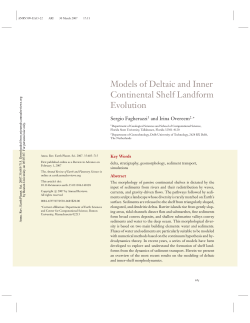 Models of Deltaic and Inner Continental Shelf Landform