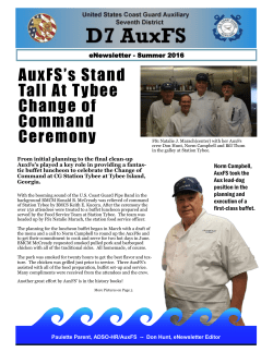 AuxFS`s Stand Tall At Tybee Change of Command Ceremony