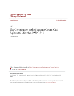 The Constitution in the Supreme Court: Civil