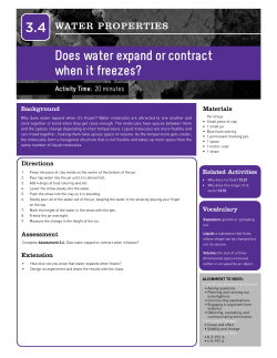 Does Water Expand or Contract When It Freezes? (link is external)