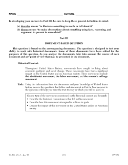 DBQ Abolitionist Labor and Suffrage Movement