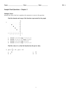 Algebra 2AB sample chapter 2 exam problems