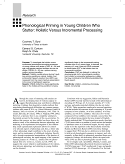 PhonologicalPriming - The University of Texas at Austin
