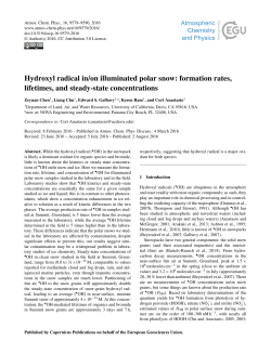 Hydroxyl radical in/on illuminated polar snow: formation rates
