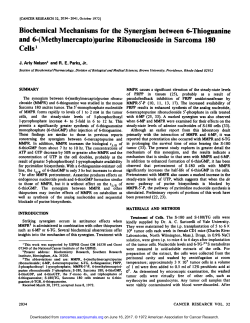 Biochemical Mechanisms for the Synergism between 6
