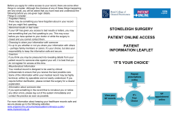 stoneleigh surgery patient online access patient information leaflet