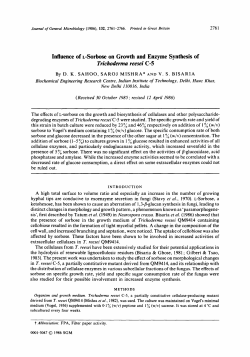 Influence of L-Sorbose on Growth and Enzyme