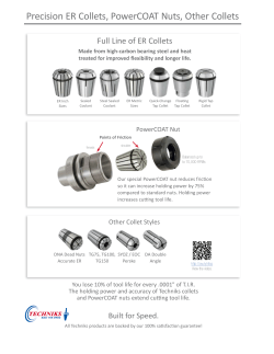 Precision ER Collets, PowerCOAT Nuts, Other Collets