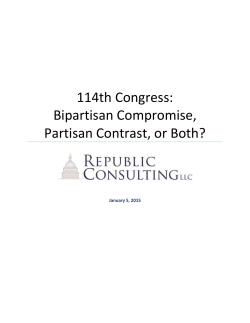 114th Congress: Bipartisan Compromise, Partisan Contrast, or Both?