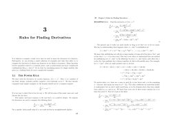 Rules for Finding Derivatives