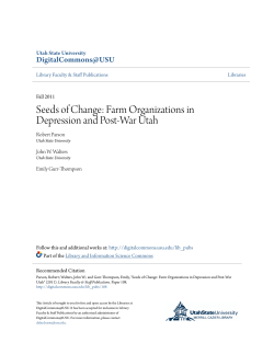 Seeds of Change: Farm Organizations in Depression and Post