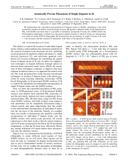 Atomically Precise Placement of Single Dopants in Si