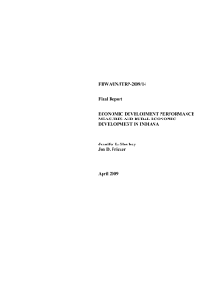 Economic Development Performance Measures - Purdue e-Pubs