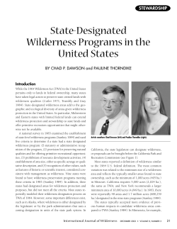 State-Designated Wilderness Programs in the United States