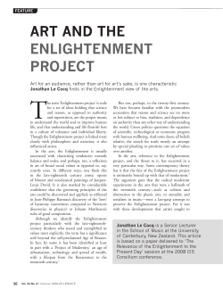 ART AnD THE EnLiGHTEnMEnT pRoJECT