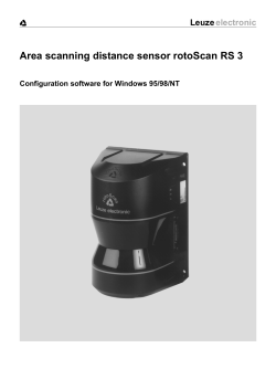 Area scanning distance sensor rotoScan RS 3
