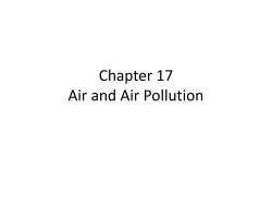 Chapter 17 Air and Air Pollution