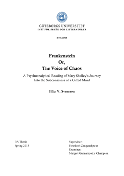Frankenstein Or, The Voice of Chaos