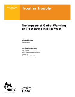NRDC: Trout in Trouble - The Impacts of Global Warming on Trout in