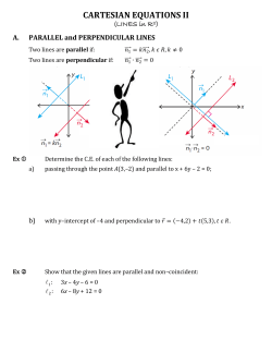 Cartesian equation of lines in R2