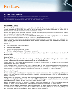 Definition of Larceny