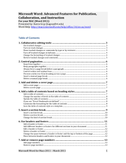 Microsoft Word (2011) for Mac Step-by
