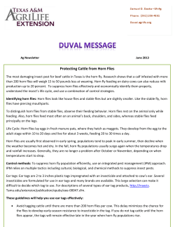 The Duval Message Ag- June 2013 - Extension Educationin Duval