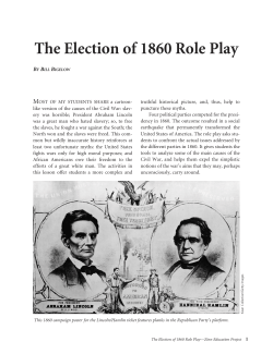 The Election of 1860 Role Play—Zinn Education Project