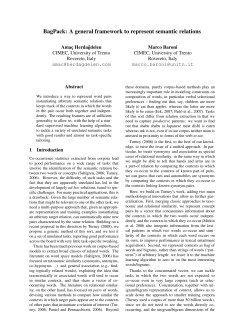 A general framework to represent semantic relations - clic