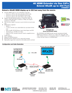 Extend 4Kx2K up to 300 Feet - Network Technologies Incorporated