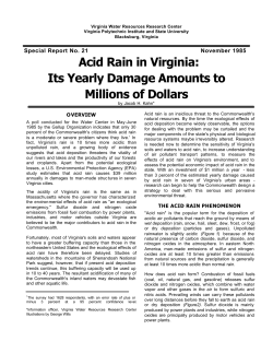 Acid Rain in Virginia