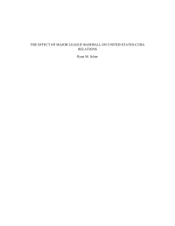 The Effect of Major League Baseball on United States