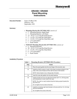 DR4300 / DR4500 Panel Mounting Instructions