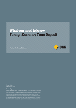 Foreign Currency Term Deposit