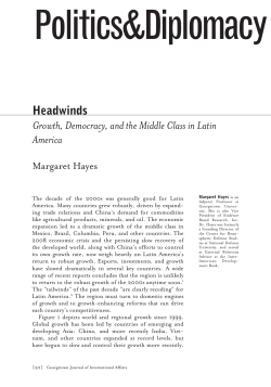 Headwinds Growth, Democracy, and the Middle Class in