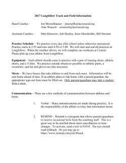 2017 Track and Field Important Dates and Informational Sheet