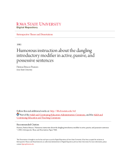 Humorous instruction about the dangling introductory modifier in