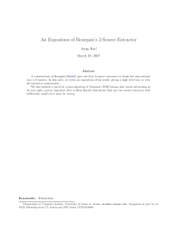 An Exposition of Bourgain`s 2-Source Extractor