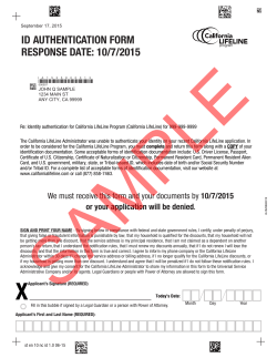 id authentication form response date: 10/7/2015