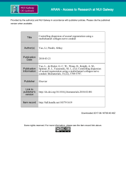Title Controlling dispersion of axonal regeneration using a