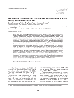 Den Habitat Characteristics of Tibetan Foxes (Vulpes ferrilata) in