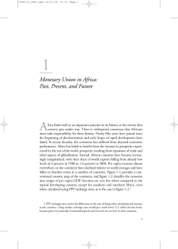 Monetary Union in Africa: Past, Present, and
